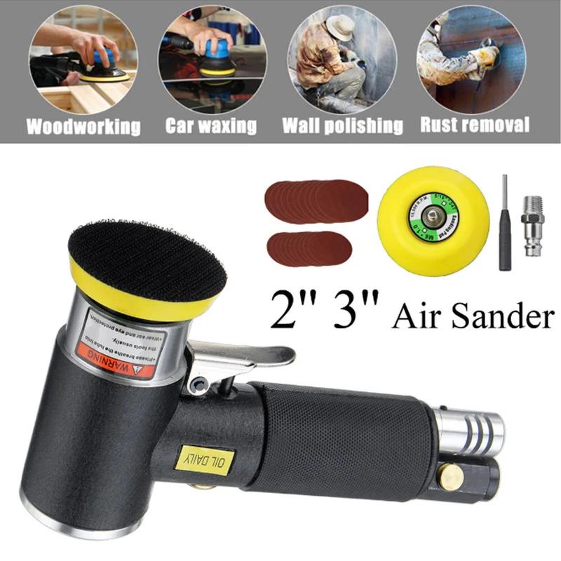 Orbit Air Sander Mini Pneumatic 1"/2"/3" Grinding Machine set for Car Polishing High Speed Air Powered Polisher air tool