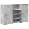 Reception Desk Concrete Grey 155x50x103.5 cm Engineered Wood