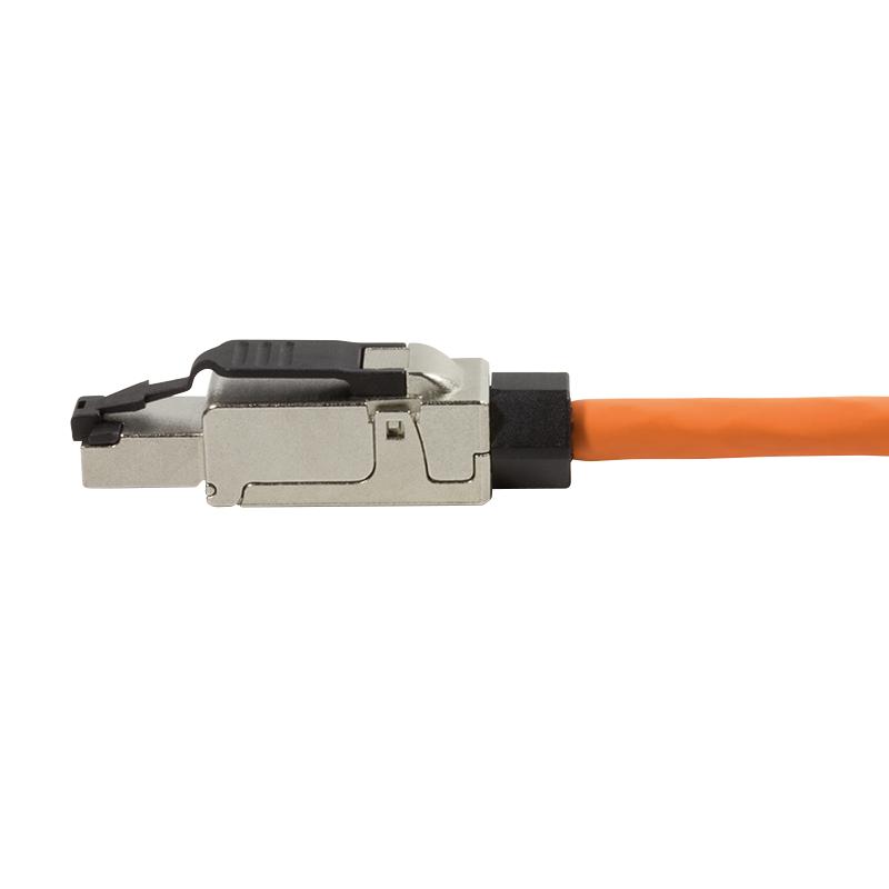 RJ45 Plug Cat.6A Shielded LogiLink 10G, PoE++ Tool-Free Mounting