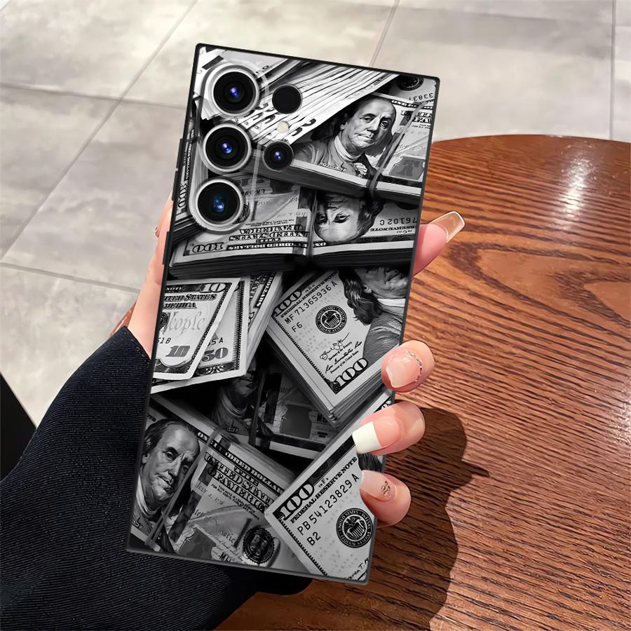 

Funda Phone Cover Case for Samsung Galaxy S20 S23 S24 Plus Note 20 Ultra 8 9 10 S25 Ultra S10 S9 S21 FE Time Is Money Printed Galaxy Note9