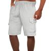 Shorts Masculinos Casuais com Cordão Cintura Elástica Shorts Esportivos para Homens com Bolsos Shorts de Academia para Homens Shorts Cargo para Homens