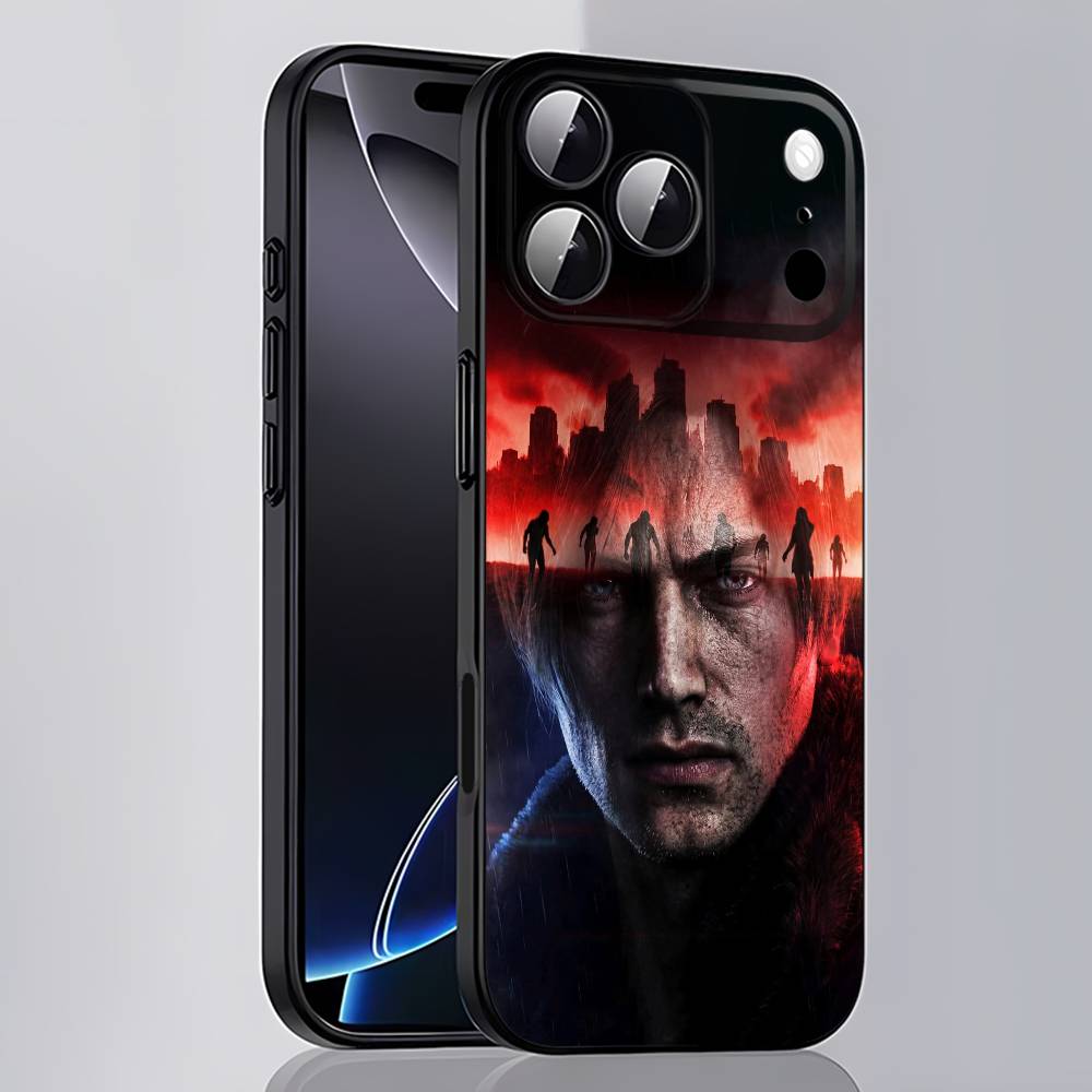 R-Resident Evil requiem Grace Leon S Kennedy Phone Case For iPhone 15,16,12,14,13,11,17,Pro,Max,Plus,E,Air,Mini Black Cover