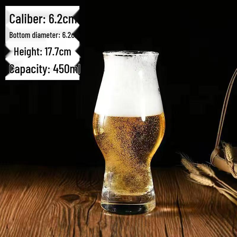 Large Capacity Waist-Slimming Crystal Beer Mug - Thickened Wheat Craft Glass for Household Use