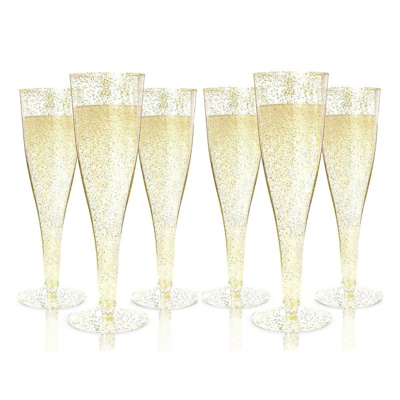 6,5 oz Einweg-Kelch Champagnergläser Party-Weingläser für Geburtstagspartys, Babypartys, Hochzeiten, Garten