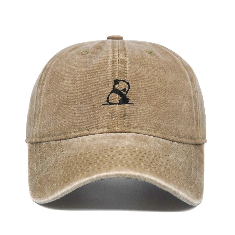 Fashion Panda Embroidery Baseball Cap Men Women Washed Cotton Snapback Caps Outdoor Adjustable Streetwear Sun Hats
