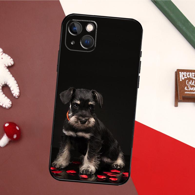 Schnauzer Puppy Dog Case For iPhone 13 Pro Max 16 15 11 12 14 17 Pro Max mini 15 16 Plus 16e 17 Air Back Cover