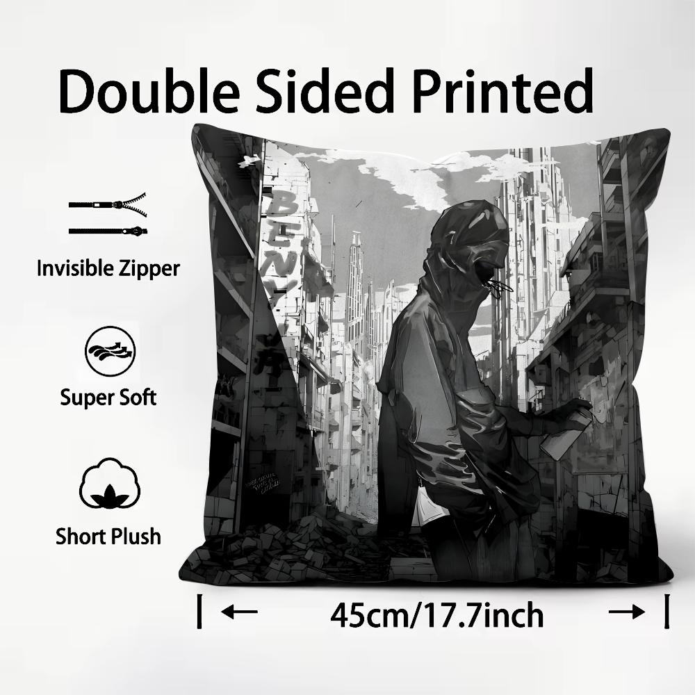 

Design BBeny JJr Rapper Cushion Cover Plush Fabric Soft DoubleSided Printed Sofa Warm Winter Home Child Gift Pillow Case 30x30cm