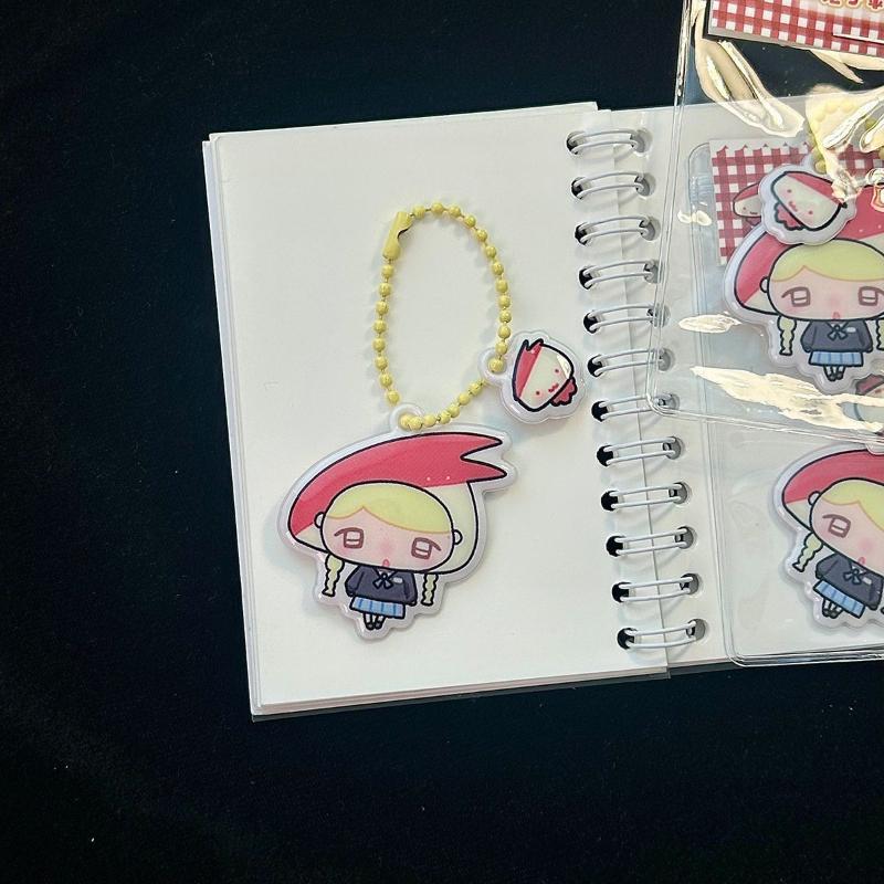 Cute Mini Puff Foam Keychain Cartoon Girl Phone Keyring Pendant Key Hanging Decoration Bag Charms For Couple Gifts
