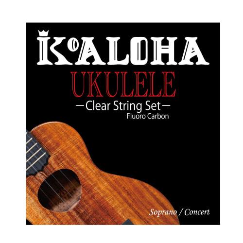 Ko'Aloha [KoALOHA String Set] FLK-SCHG Soprano Concert Ukulele String Set (KoALOHA Ukulele Original Strings, Clear Fluorocarbon)