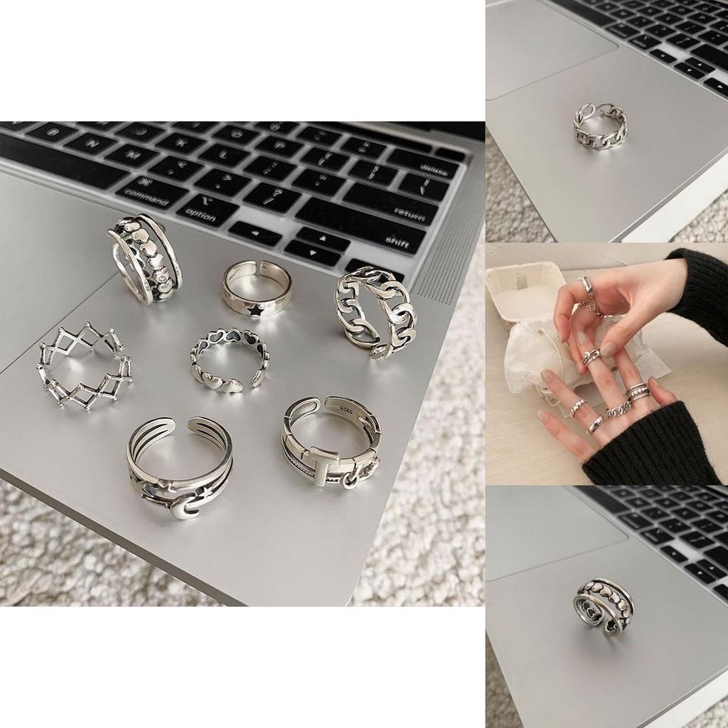 Ins Trendy S925 Silver Ring For Women Elegant Adjustable Finger Ring For Chic Style