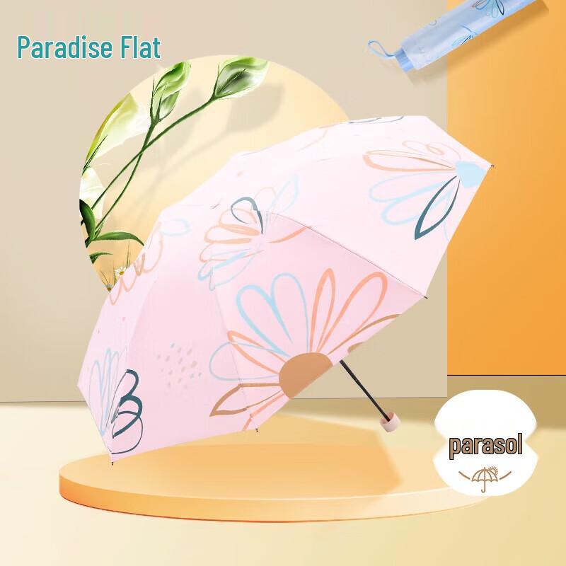 Heaven Floral Series UV Protection 3-Fold Sun Umbrella