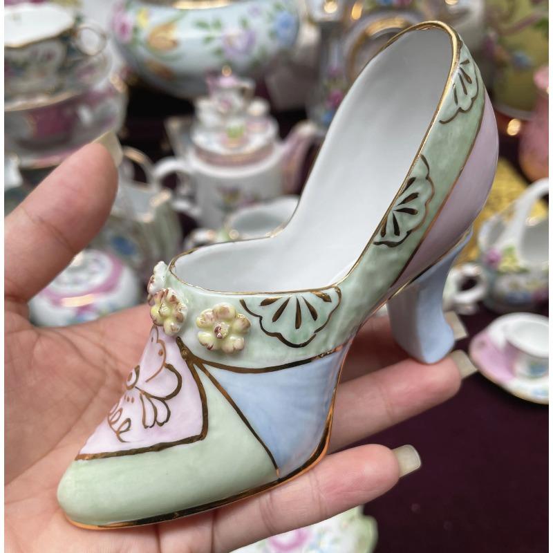 Ceramics Flower Jewelry Storage Box Vase Teapot Flower Basket Jewelry Case Storage Jewelry Organizer Display Home Decor Ornament