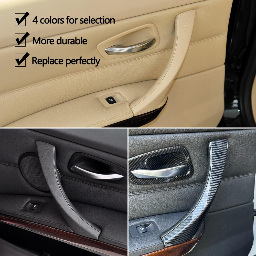 Bej, negru, gri, interior, ușă pasagerului, capac pentru mâner, pentru BMW Seria 3 E90 E91 E92 316i 318i 320i 325i 328i