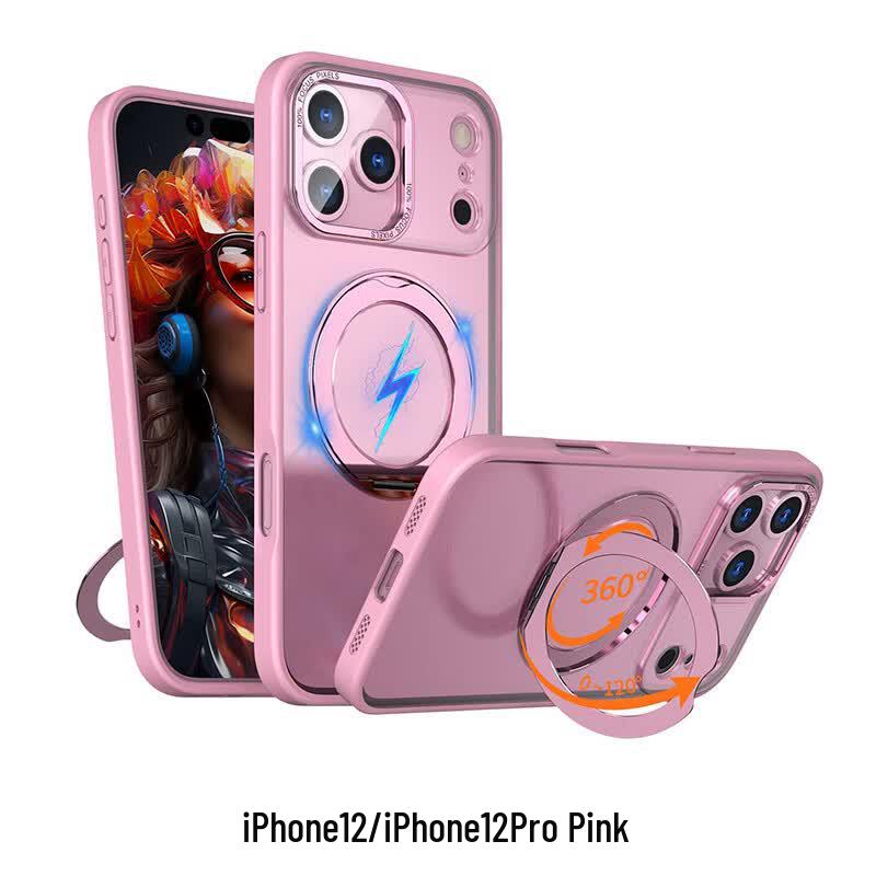 CAXITON Magnetic Ring Kickstand Case for iPhone 12/12 Pro