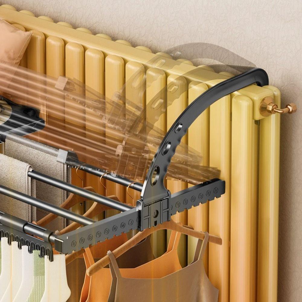 Foldable Radiator Drying Rack Adjustable Balcony Drying Shoe Rack Towel Storage Rack  for Home
