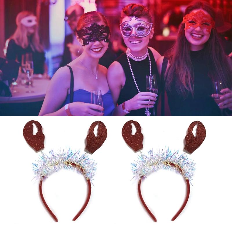 Śliczne kraby homary kształt obręcz do włosów kobiety makijaż opaska dla dzieci festiwal występ na imprezie akcesoria do włosów