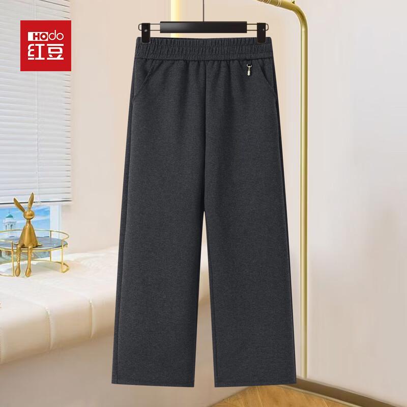 Hodo Mid-Aged Women s High-Waist Warm Straight-Leg Casual Pants 3XL