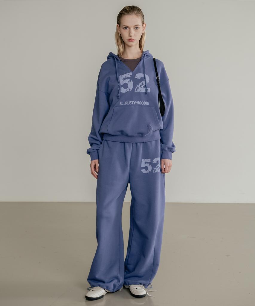 SSIN AND LEE (Uni) Rusty Cotton Sweatpants Blue