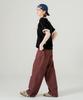 WV PROJECT Gabardine Cotton Elastic Waist Pants Rose Brown Mjlp7786