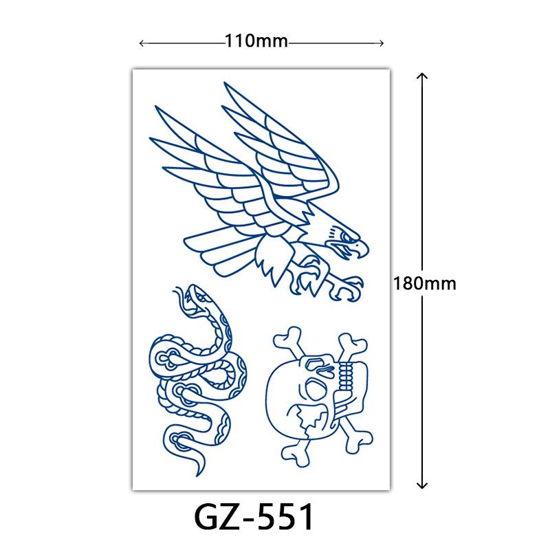 Juice Tattoo Stickers, Herbal Tattoo Stickers, Semi-Permanent English Letter Tattoo Stickers Tattoo