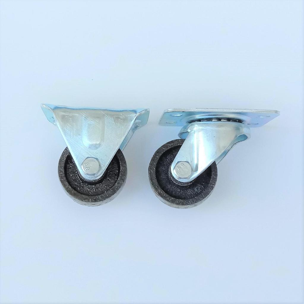 Durable, Lightweight, High-Temp Resistant Medium-Duty Furniture Swivel Casters - All-Iron Fat Boy Wheels