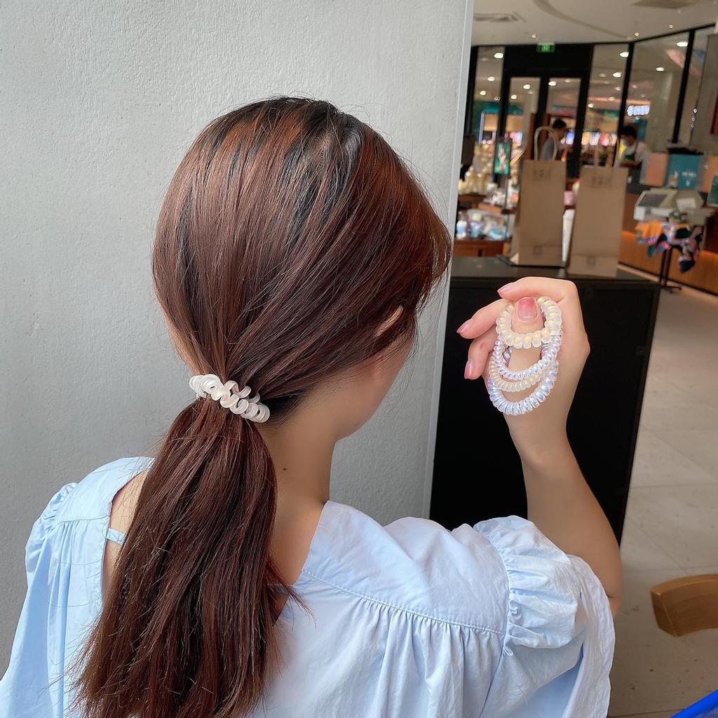 High Quality Hair Scrunchie Telephone Wire Elastic Hair Bands  Color Women Girls Headwear Hair Accessories