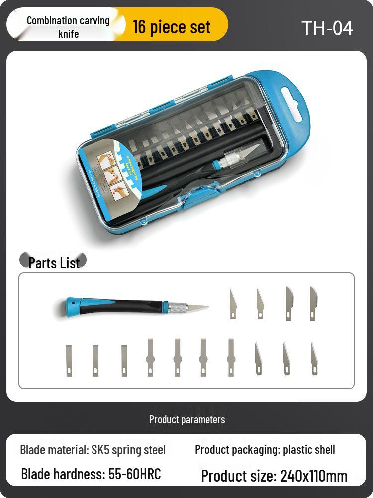 Handmade Carving Knife & Stamp Set for DIY Paper, Fruit, and Vegetable Engraving