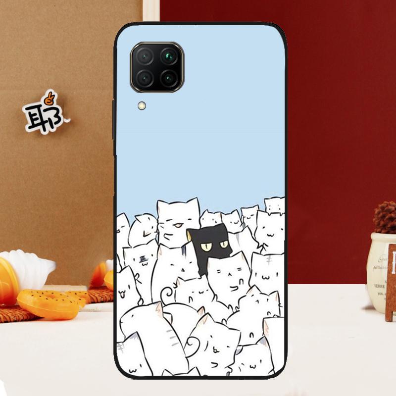 Cute Cartoon Cat For Huawei Nova 12s 12i 7i 8i 11i 11 9 10 SE Y60 Y61 Y70 Y72 Y73 Y90 Y91 P30 P40 Lite Case
