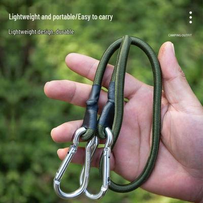 8mm Thick Outdoor Bungee Cord with Hooks for Camping, Luggage, and Clothesline