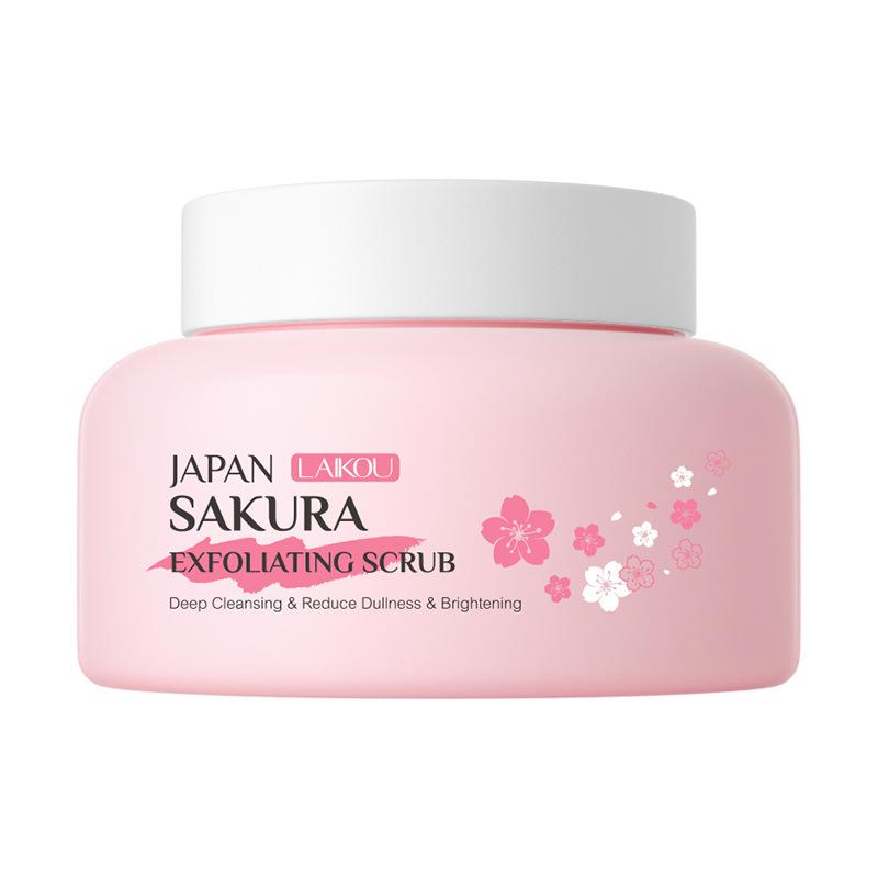 LAIKOU Japanese Sakura Scrub 100g Body Keratin Cleansing, Moisturizing and Hydrating Suitable for The Face