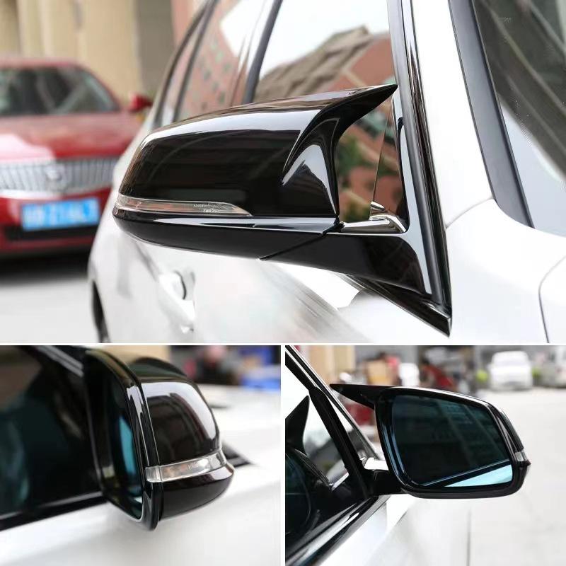 ABS Glossy Black Carbon Look Mirror Cover For BMW X1 F48 X2 F39 F46 F45 F49 F52 G29  rearview 2014 2015 2016 2017 2018