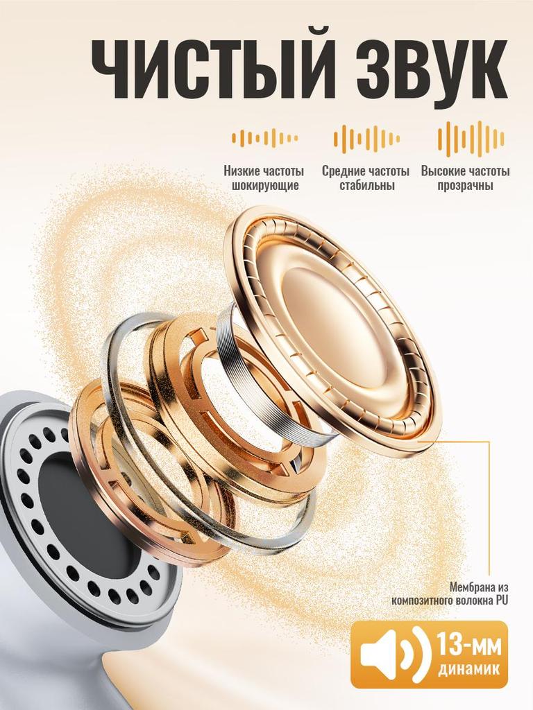 Hoco EQ24 Wireless Earphones Bluetooth 5.4, Touch Control, with Microphone, USB Type-C, Stylish and Compact, Supports Siri