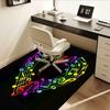 Rainbow Musical Notes Chair Mat Office Carpet, Oversized Rug for Home Decor, Sofa Mat, Desk Pad, Gift Idea for Any Room