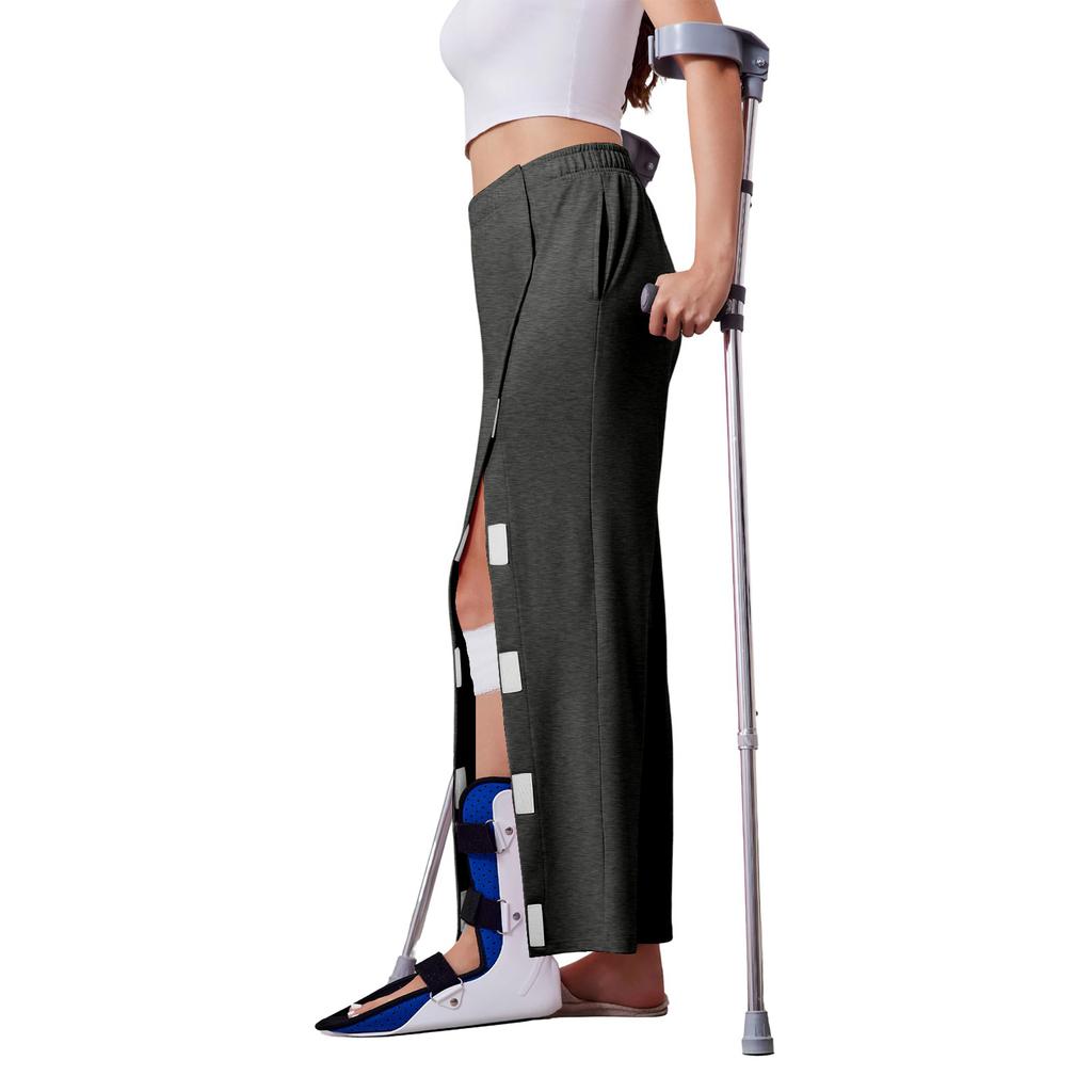 Women Away Pants with Pockets for Postoperative Hip Knee Leg Use Elastic Waistband Casual Athletic Trousers