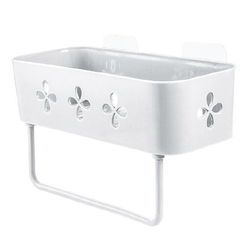 Suport de depozitare pe perete de baie Organizator tip stick Raft de duș Coș Depozitare suport pentru șampon pentru baie