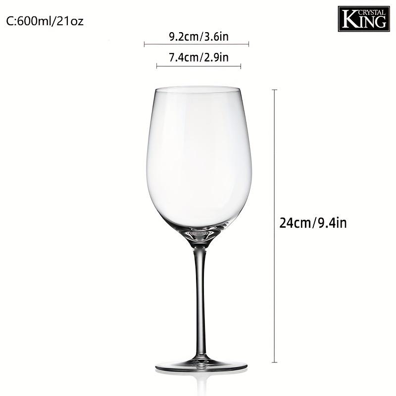 4pcs/set KING CRYSTAL Italian Style Crystal White Or Red Wine Glasses For Wine Tasting Wedding Anniversary Or Christmas Premium Crystal Clear Glass Lo