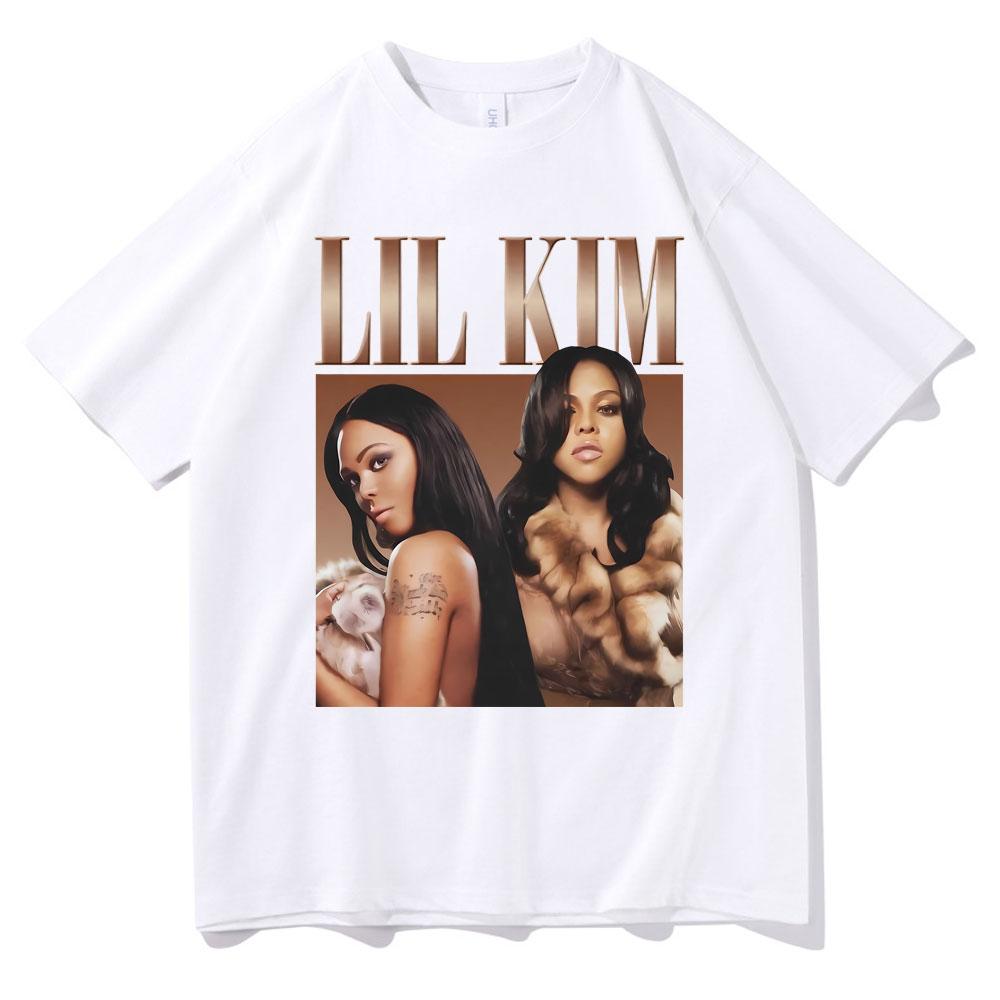 

Rapper Lil Kim Graphic Print Tshirt Unisex Women Hip Hop Oversized Tshirts Male Vintage T Shirt Unisex Casual Tops Short Sleeve 4XL