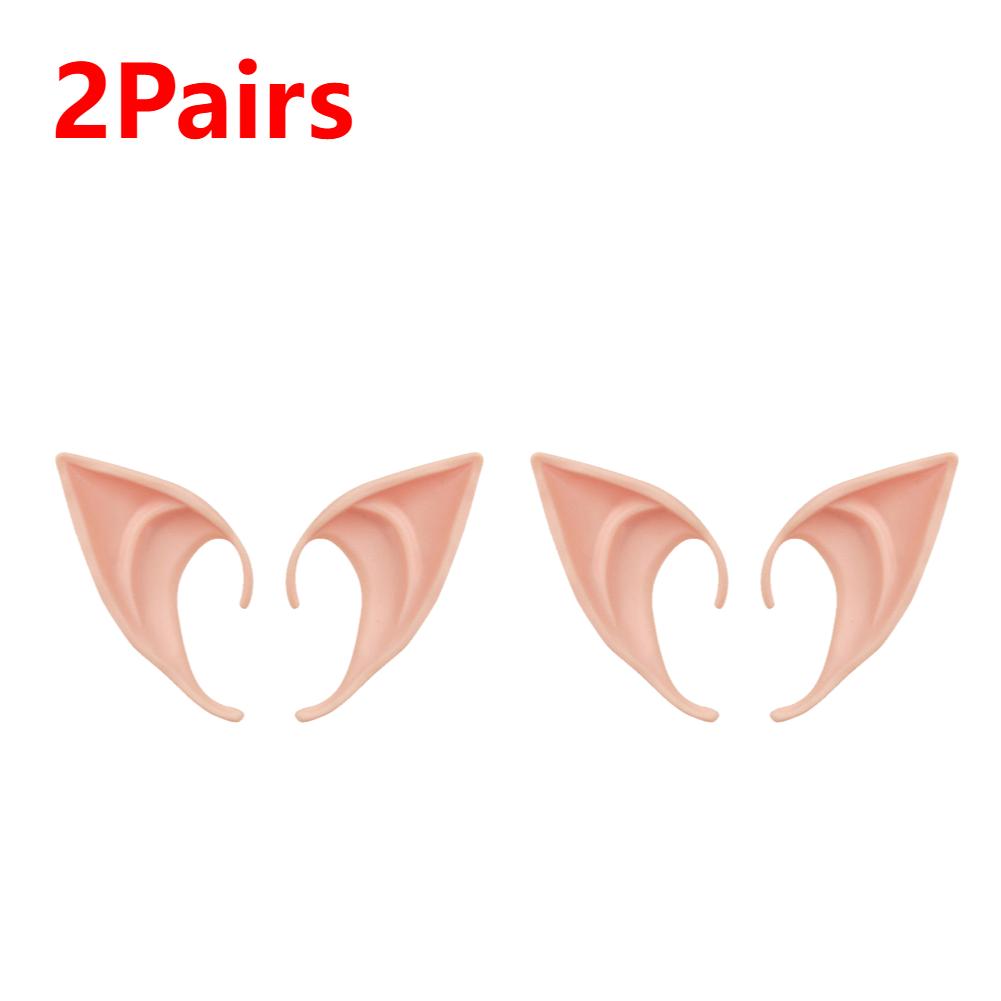 1-10 Pairs Halloween Elf Ears Decoration Angel Elf Ears Masquerade Party Costumes Christmas Party Supplies Photo Props Kids Gift