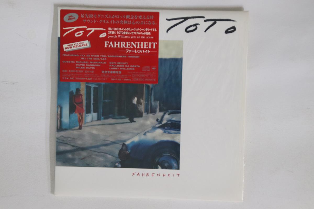 

CD TOTO - Фаренгейт(Бумажный рукав) MHCP655PROMO SONY 2005 Япония Рок Б/у