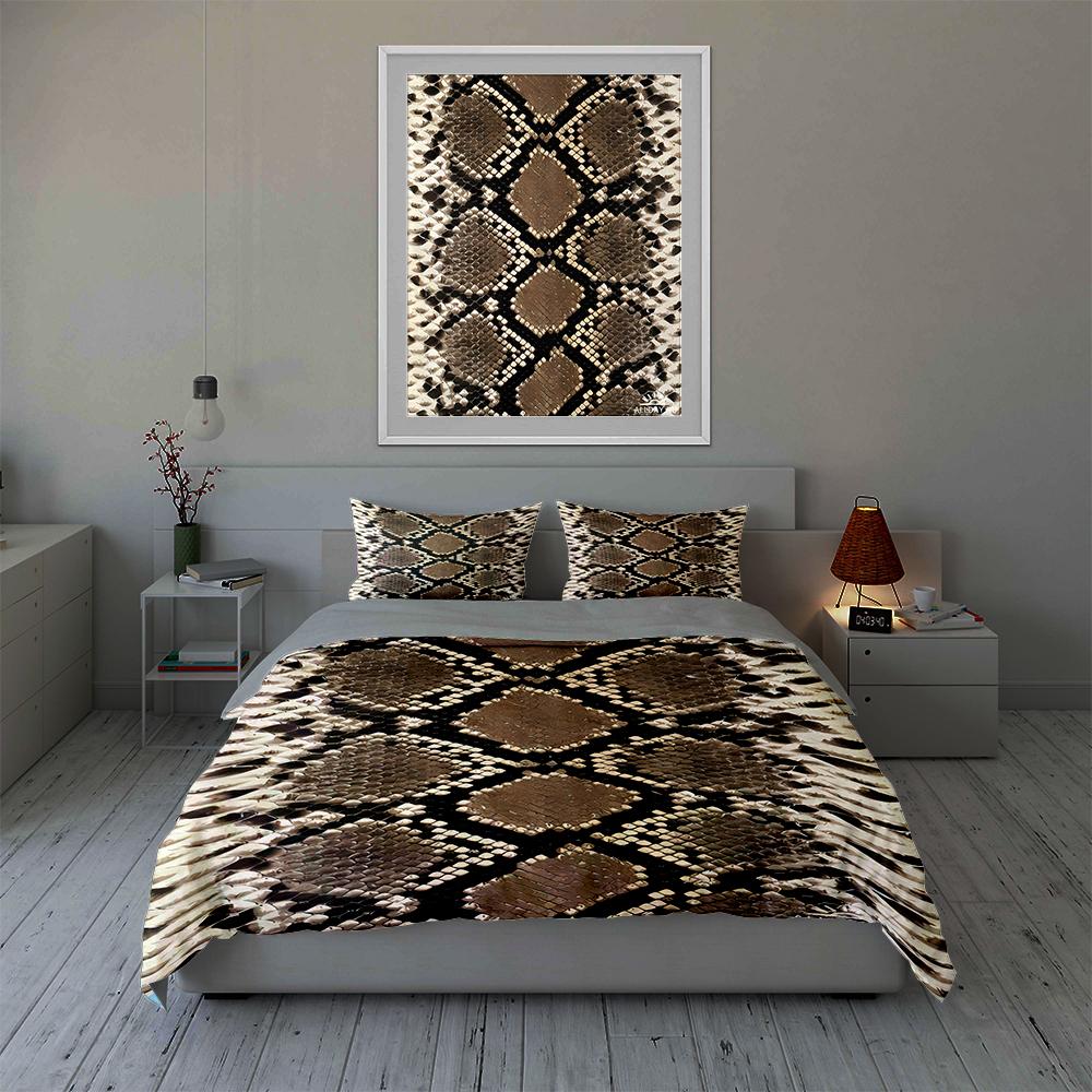 Snake-scale diamonds. Bedding Duvet cover sets Duvet covers Pillowcases gifts (1 * Duvet Cover 2 * Pillowcases, without duvet insert)
