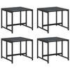 VidaXL Tabourets de jardin 4 pcs noir acier et textilène, siège de jardin, tabouret d'extérieur, siège cube, siège 4008594