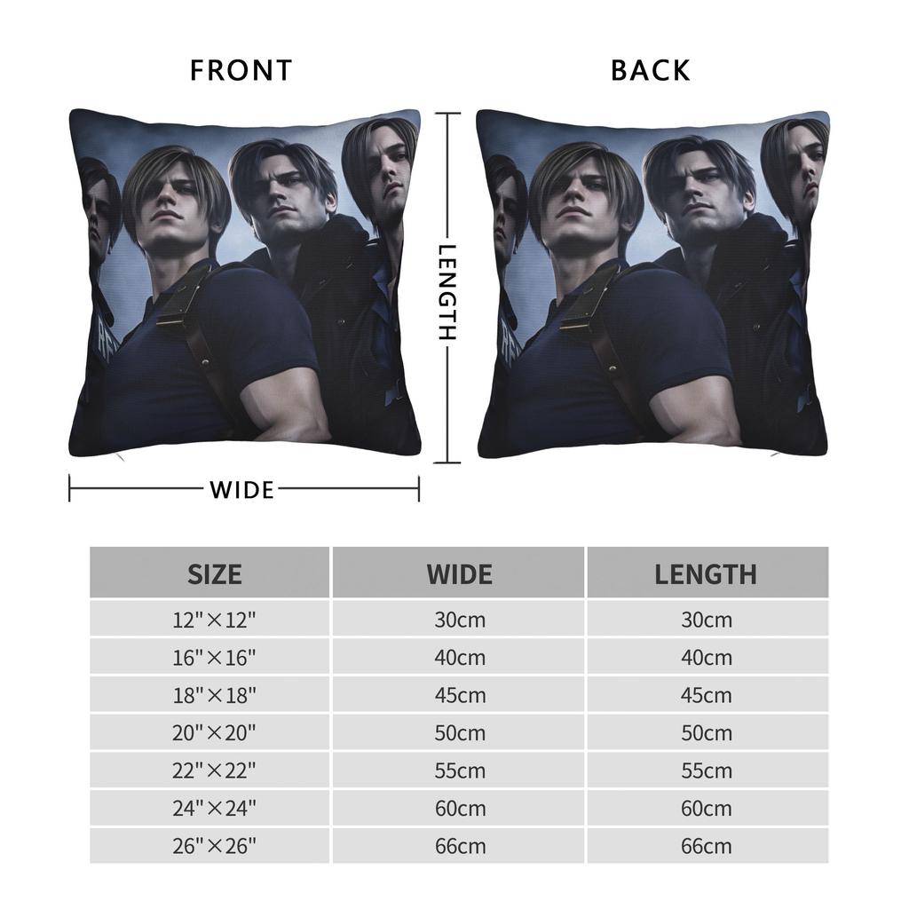 Leon Kennedy Pillow Case Cute Funny Pillow Cover Square Pillowcases For Living Room Bed Chair