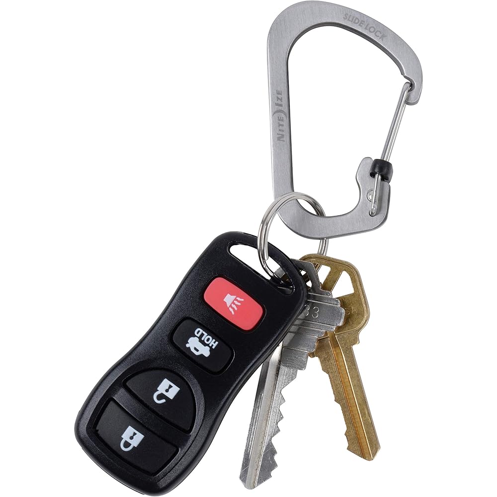 Nite Ize SlideLock Carabiner #3 Silver 3.5 in (89 mm) Durable Clip for Outdoor Use