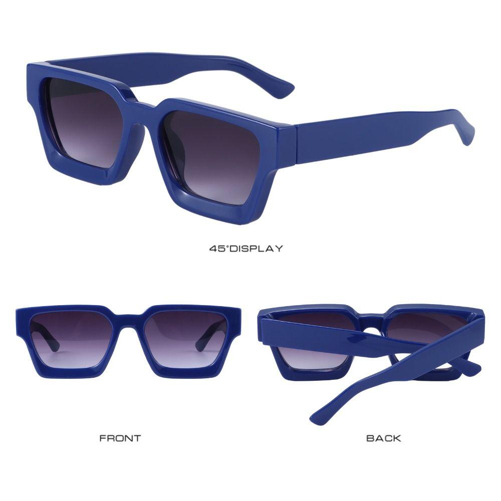 

Fashion Chunky UV400 Shades Sunglasses for Women Men Thick Frame Black Sun Glasses Blue