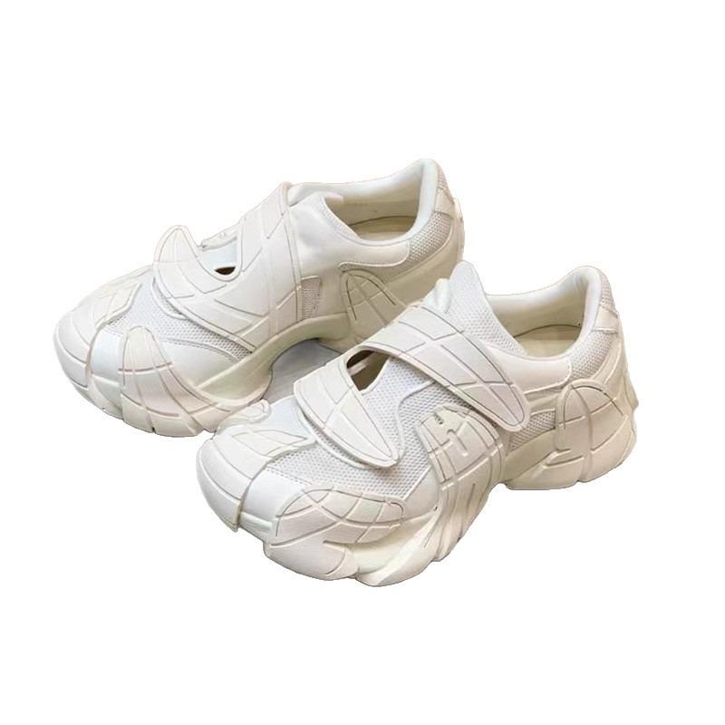 Leather Personalized Octopus Dad Shoes Women's Autumn New Velcro Casual Niche Fashion Dad Shoes Trend