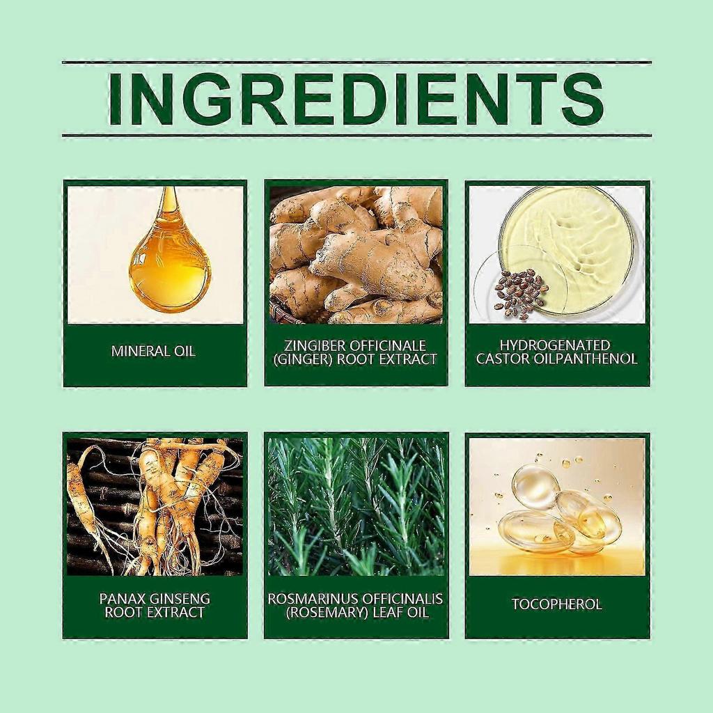Hoegoa Ginger Hair Care Essential Oil Gentle Ingredients Herbal Ginger Boosts Soft and Beautiful Hair Essential Oil