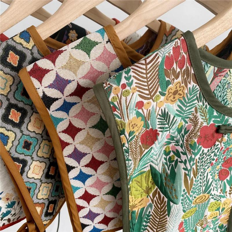 Vests Women Embroidery Lace Up Chic Vintage All Match Casual Korean Fashion Summer Classic Prevalent Waistcoat Harajuku Delicate