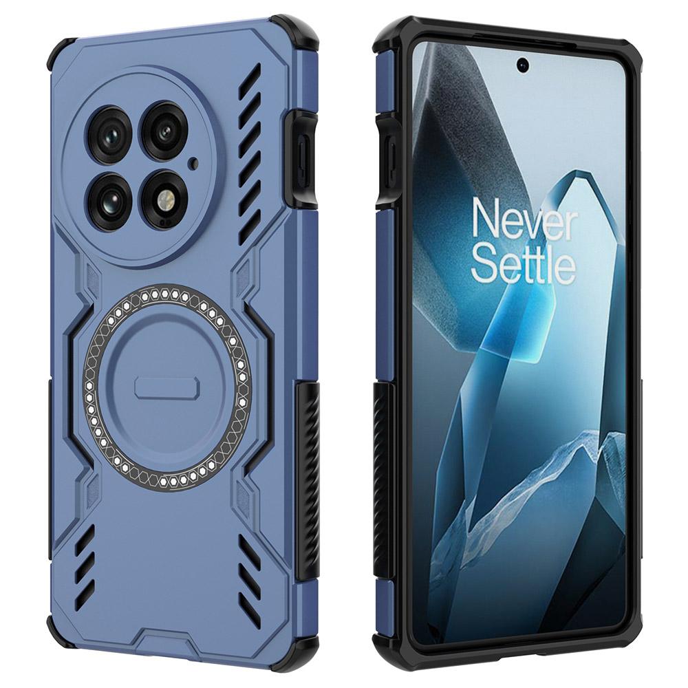 

Для OnePlus 13 Магнітний чохол Butterfly Armor Порожнистий тепловідвід PC+TPU Чохол для телефону Blue