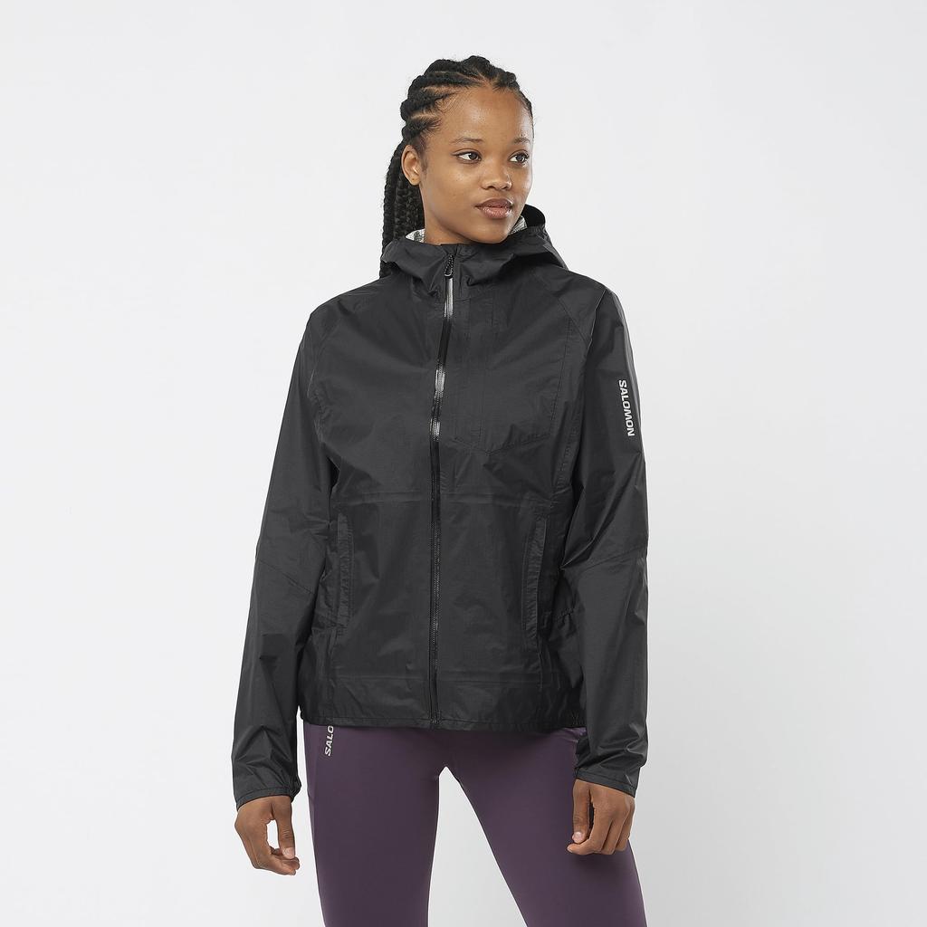 Salomon Bonatti Wasserdichte Jacke, Größe Deep Black, Damen, LC2128900, M,
