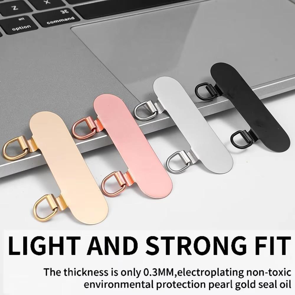 New Ultra-thin Stainless Steel Phone Tether Patch Replacement Phone Straps Gasket Sturdy Cellphone Safety Metal Connect Piece